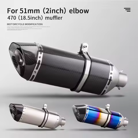 For Motorcycle Exhaust Pipe Escape Modified Motorbike 38-51mm Muffler For Ninja250 400 yzf R3mt07 09 CBR 650r 1000RR S1000RR R6