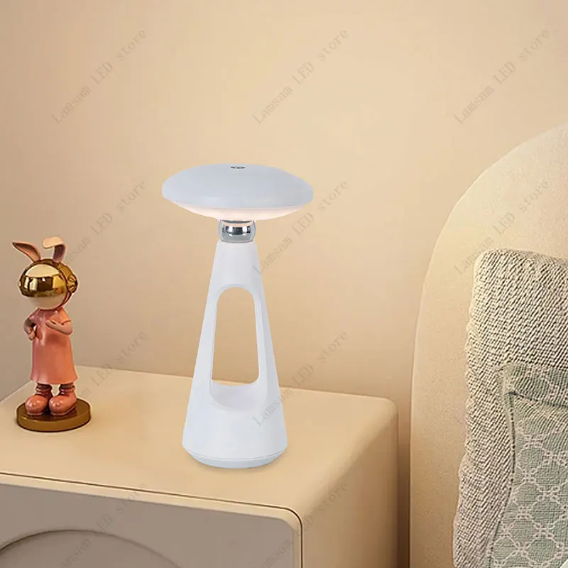 마그네틱 UFO 램프 USB Type-C 충전식 삼색 LED 책상 조명 독특한 디자인 휴대용 디밍이 가능한 터치 감지 독서 램프