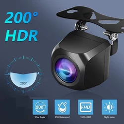 For 200° Fisheye Golden Lens AHD 1920x1080P Car Rear View Camera Full HD Night Vision Vehicle back car reversing Front Camera