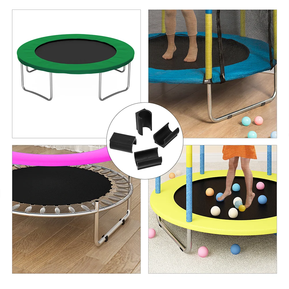 25 Pcs Non-slip Mat Tube Clamp Trampoline Leg Covers Desk Protective Carpet Chair Plastic Feet Furniture Caps