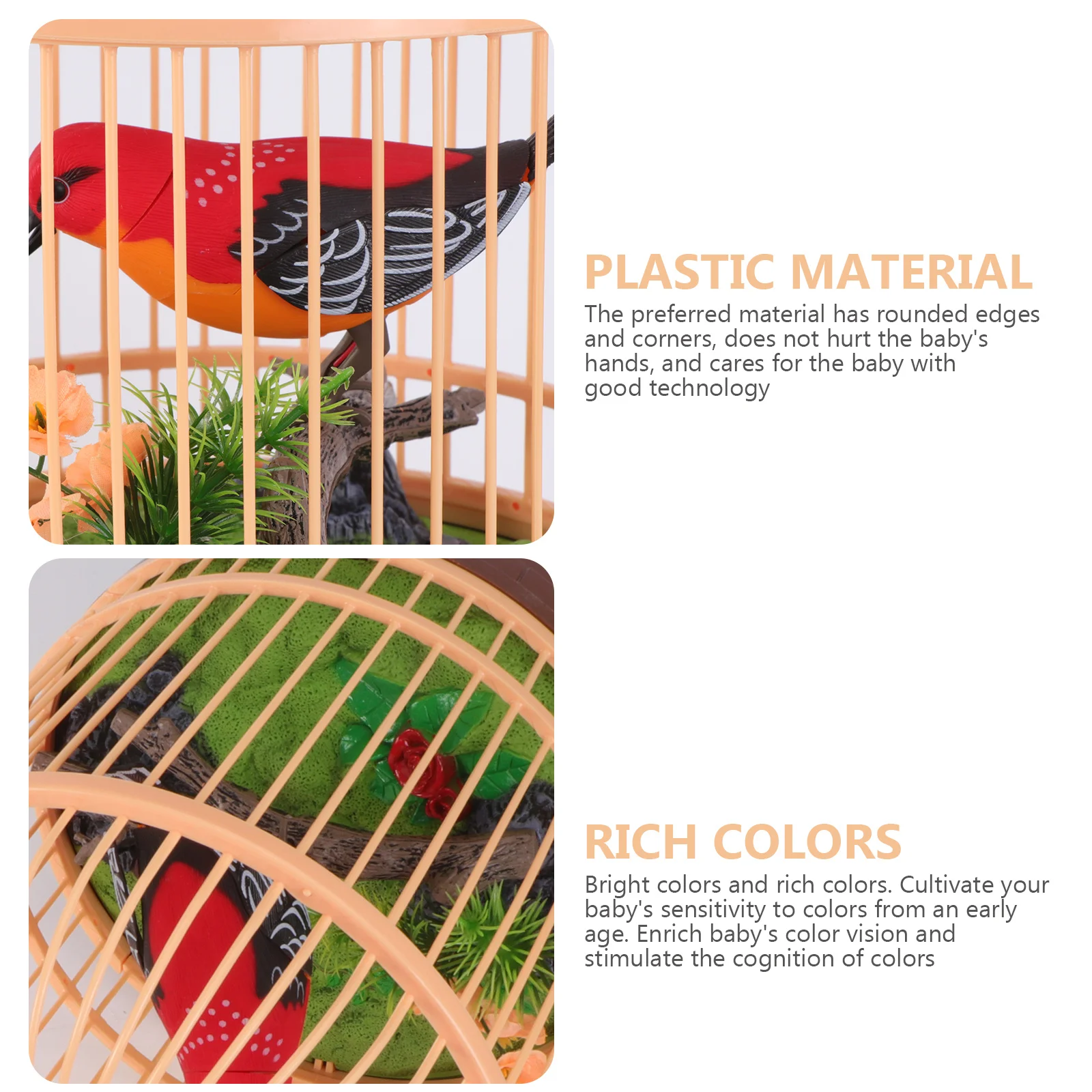 1 قطعة التحكم الصوتي حثي الببغاء التعليمية مضحك تعلم اللعب قفص العصافير متوهجة تتحرك أجنحة الفم الألوان الإدراك