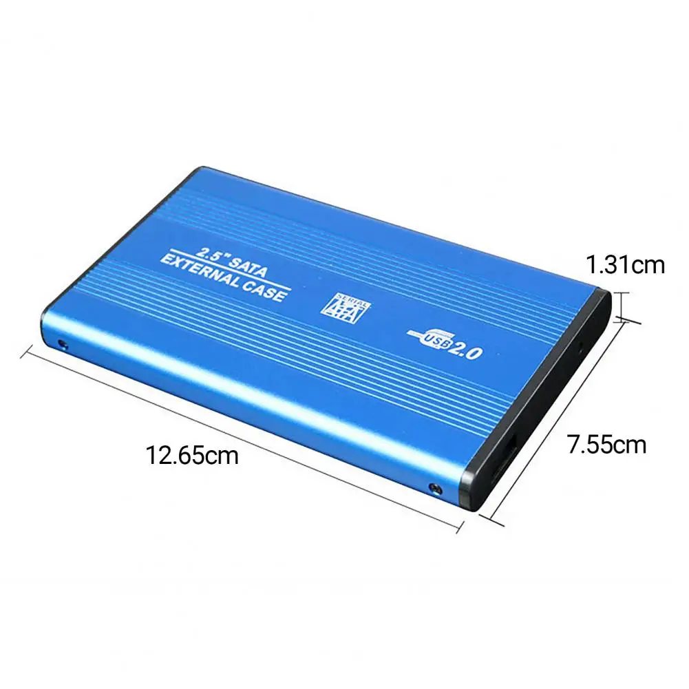 Excellent 2.5 Inch USB 2.0 External Hard Disk Cover Aluminium Alloy Hard Disk Enclosure Easy Installation for Desktop