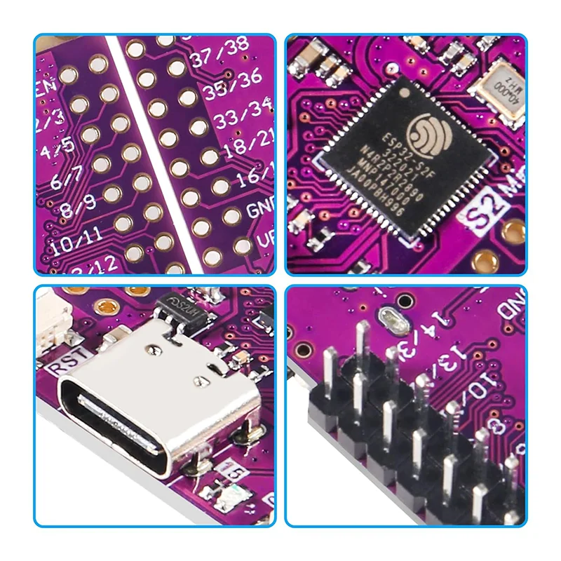 ESP32 S2 Mini WIFI Board Based ESP32-S2FN4R2 4MB FLASH 2MB PSRAM MicroPython For Arduino Compatible D1 Mini Upgrade