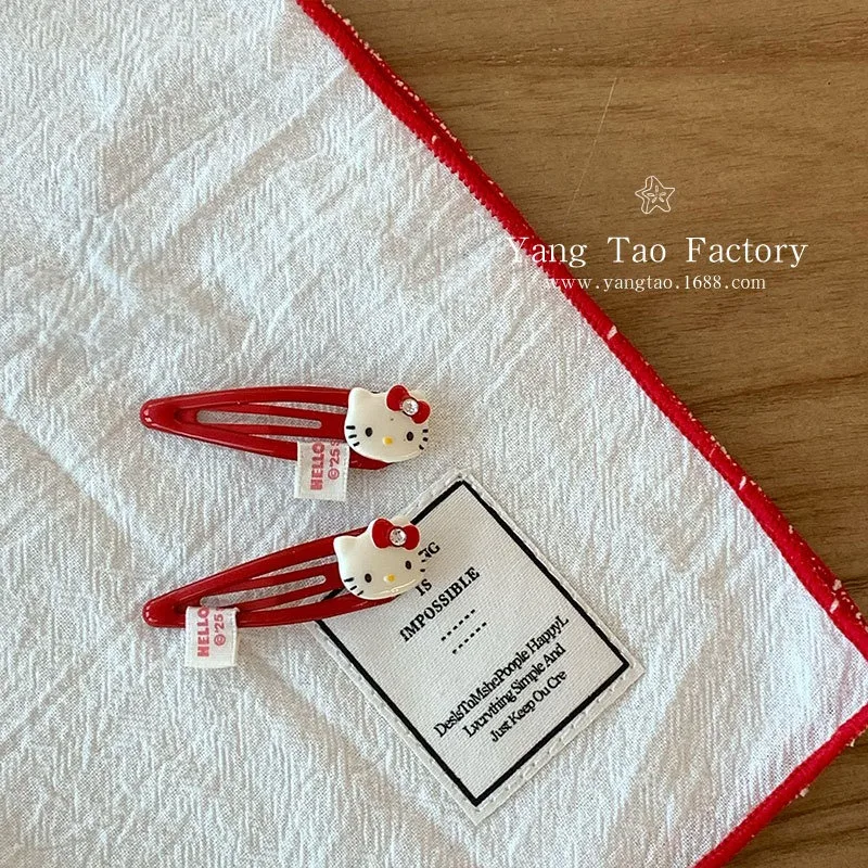 4 قطع مرحبا كيتي كليب فتاة القلب الجانب كليب الانفجارات كليب لطيف الكرتون إكسسوارات الشعر النساء الملحقات بالجملة النساء المنتجات #5