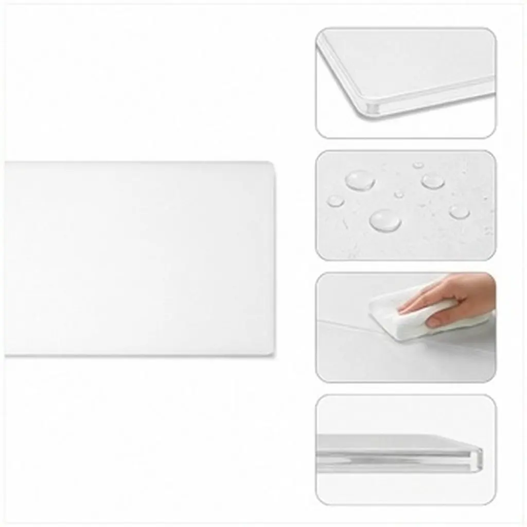 Clear Acrylic Keyboard Protector Transparent Dust Water Resistant Cover for Full Size Keyboards Easy Cleaning Removable Washable