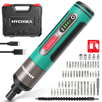HYCHIKA 3.6V Cordless Electric Screwdriver with 57 Accessories Storage Box Drill Bit Sets Scredriver Power Tools