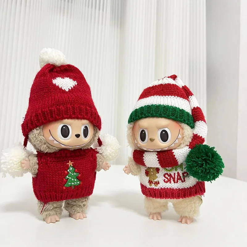 

For 15cm V1V2 Labu Doll Christmas Sweater and Hat Set Doll Replacement