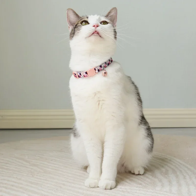 Colorful Collar Fit for Cat Puppy Necklace Adjustable 19-32cm Collar Harness colorful pattern Pet Collar With Bells Pet Supplies