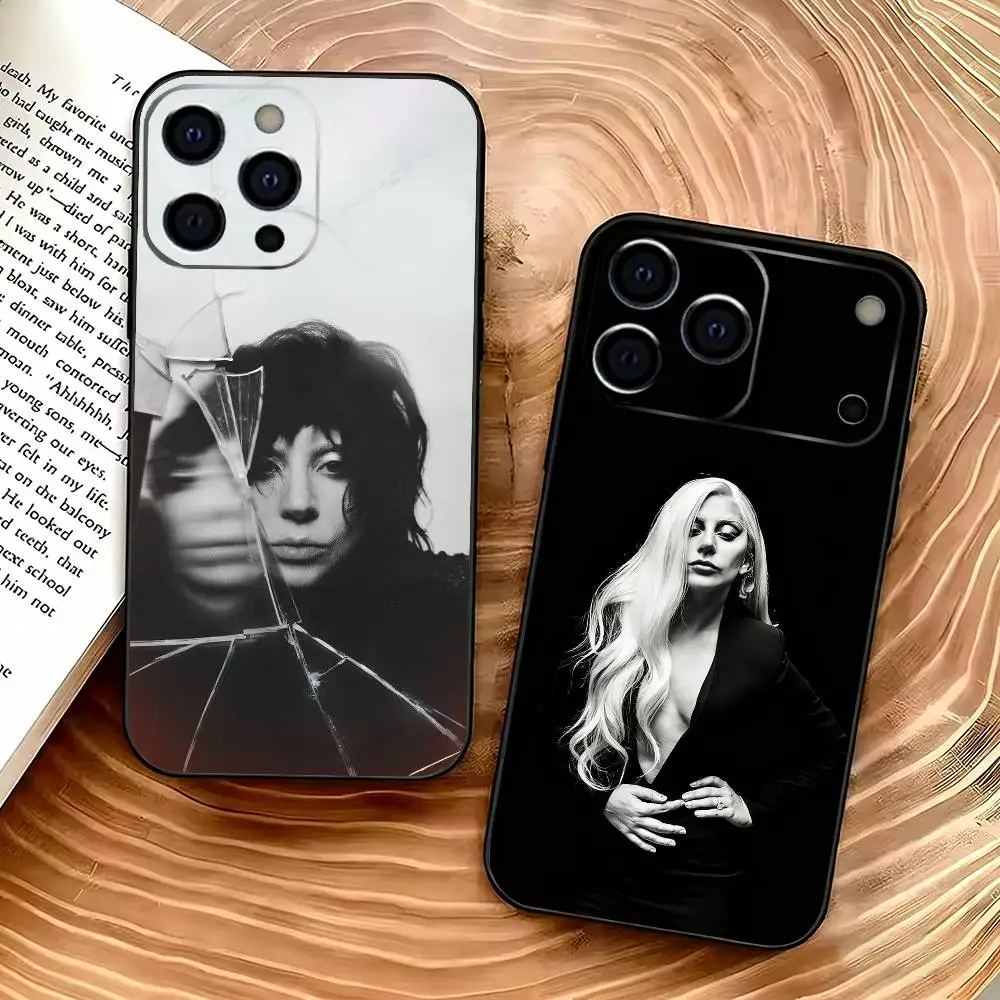 

Singer L-Lady G-Gaga Phone Case For IPhone 17,16,15,14,13,12,11,Plus,Pro,Max,Plus,XS,soft case Black silicone