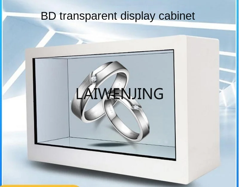 

HLZ transparent splicing touch 3d interactive liquid crystal display projection display cabinet window machine