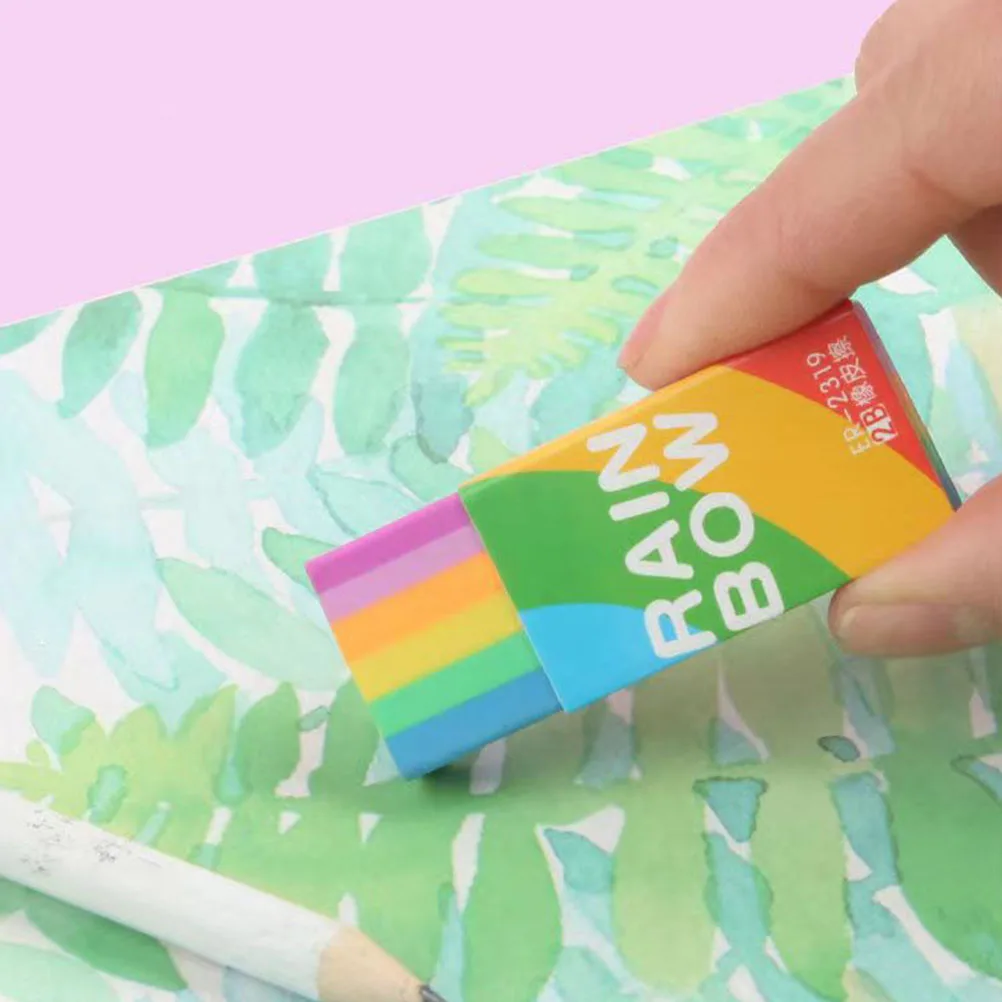 

20 Pcs Colored Pencil Eraser Erasers for School Supplies Compact Funny Drawing Kids Cute Girls Sketch Mini Pencils