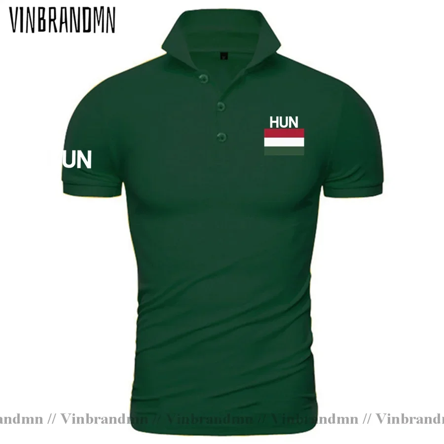 Hungary Hungarian Polo shirts Men Fashion Country Flag Design Shirt 100% Cotton Nation Team HUN HU Tops Vinbrandmn Hot Sale Tees