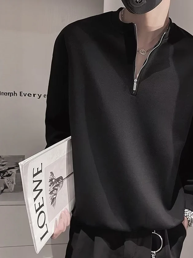 

Мужская повседневная толстовка на молнии с капюшоном, весенне-осенняя, модная, однотонная, в уличном стиле, удобная, с длинными рукавами, круглым вырезом