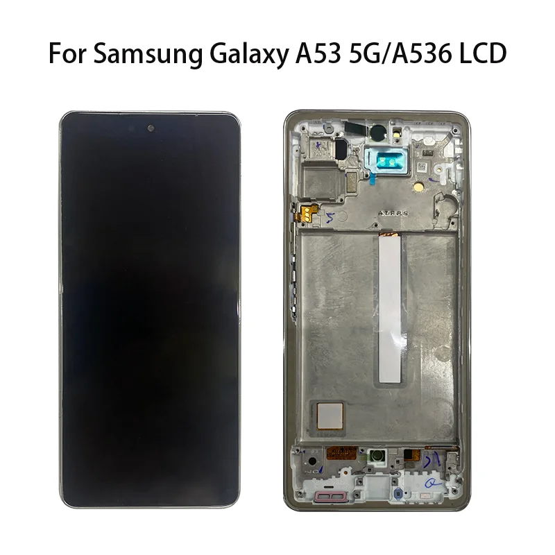 100% Tested Display OLED For Samsung A53 5G A536B A536U LCD Display Touch Screen With frame Digitizer Assembly Repair Parts