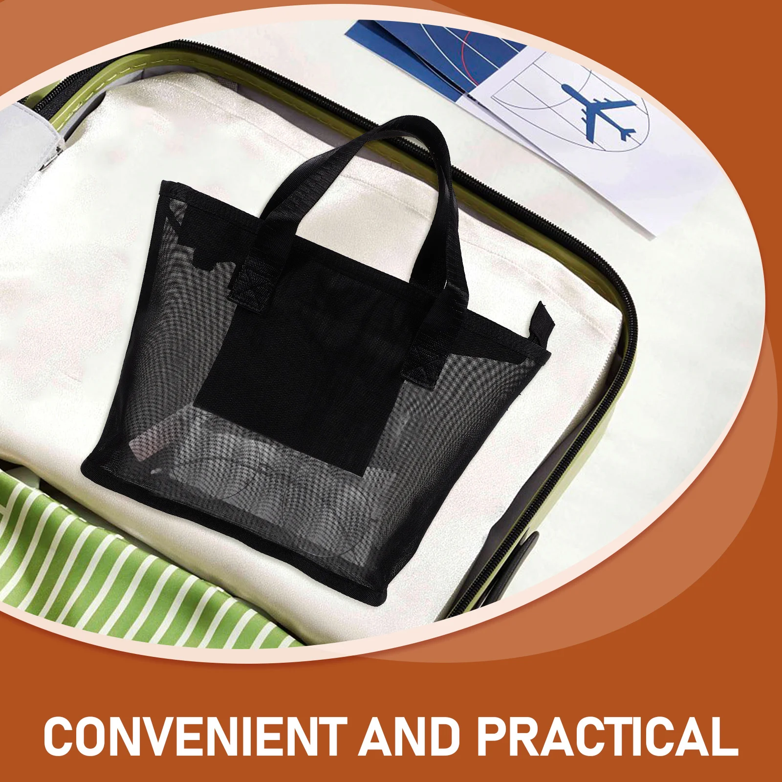 

Mesh Bag Compact Zipper Pouch Portable Travel Makeup Organizer Storage Case for Lipstick Brushes Toiletry Accessories