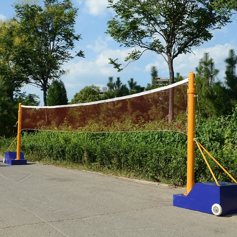 

Портативный регулируемый набор для тренировок по теннису, волейболу и бадминтону: сетка, ракетки, стойки и стойки-опоры с сеткой