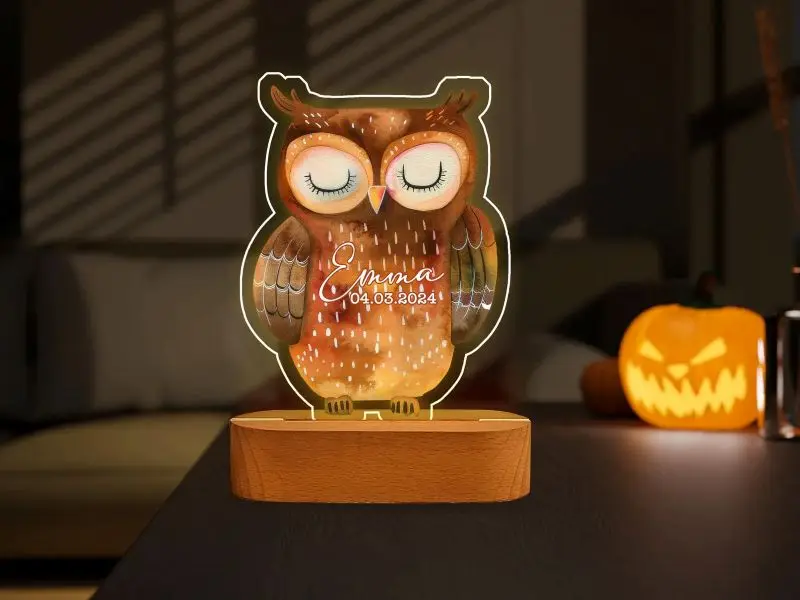 

Personalized Night Light with Moon & Stars - Nursery Decor - Custom Name Light Night Gift - Kids Room Decor - Personalized Gifts