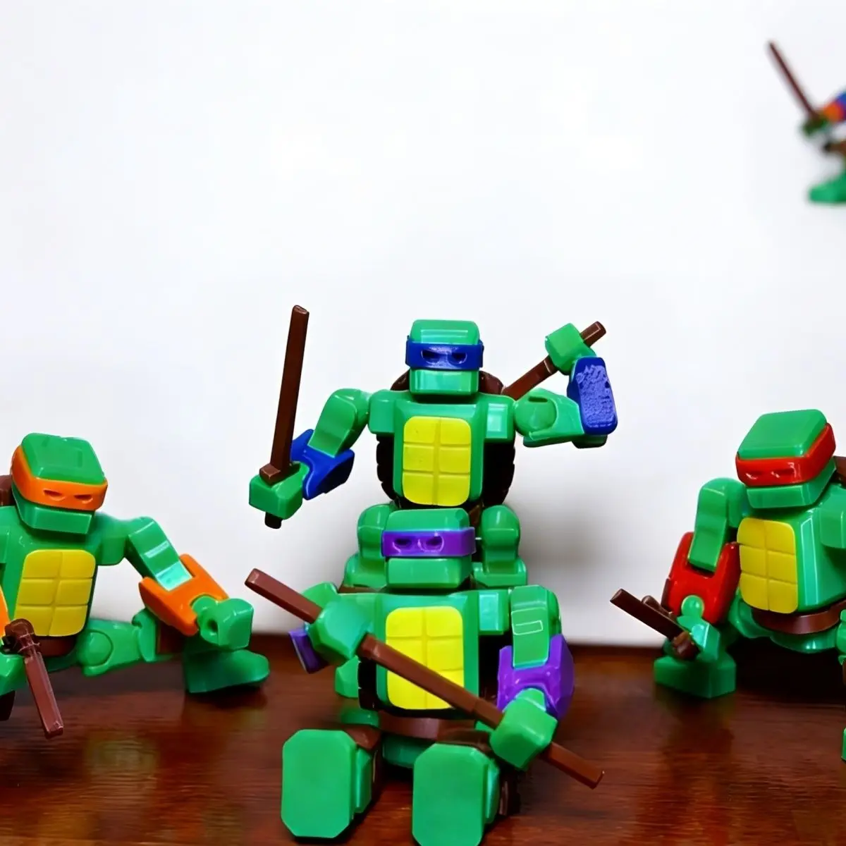 Tortugas Ninja Mutantes Adolescentes Impresas en 3D, Juguete Educativo de Ensamblaje, Coleccionable Clásico de la Infancia