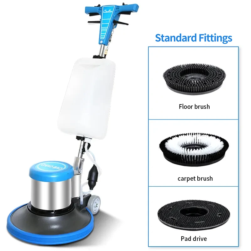 Machine à laver de tapis de moteur de refroidissement par air de puissance élevée, épurateur de sol de 17 pouces, équipement de livres de tapis, 1100W