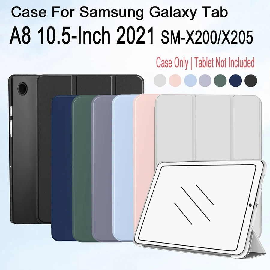 

Чехол для Samsung Galaxy Tab A8 10,5 дюймов 2022 (SM-X200/X205/X207), тонкий легкий чехол-подставка для планшета с автоматическим пробуждением/сна