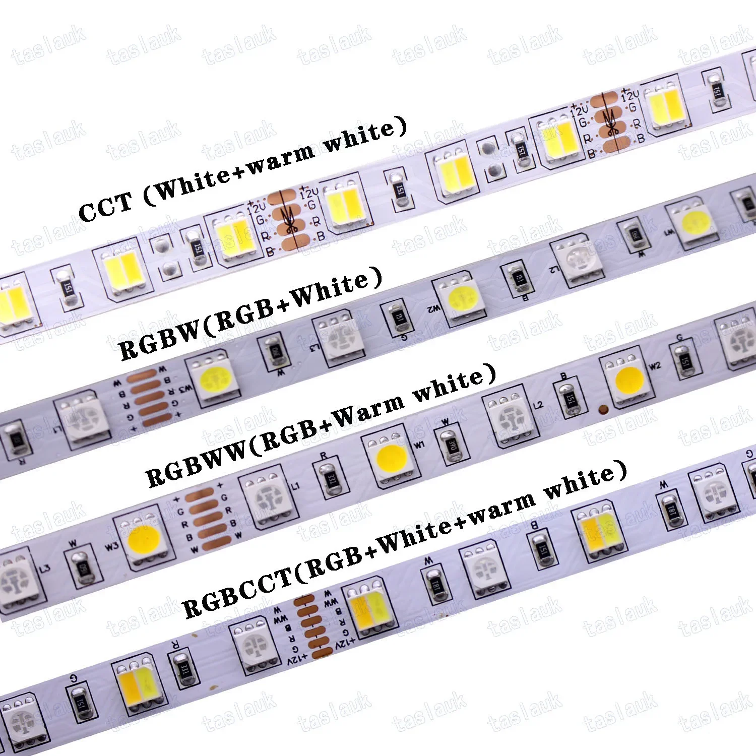 Striscia LED 5050 DC12V luce LED flessibile 60LED/m 5 m/lotto RGBW RGBWW RGBCCT bianco/bianco caldo/bianco freddo/striscia LED RGB 5050