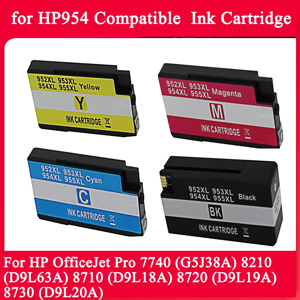 

Сменные картриджи HP954 954XL, совместимые с принтерами HP OfficeJet Pro 8720 8210 8710 8730 7740 для hp954 954XL