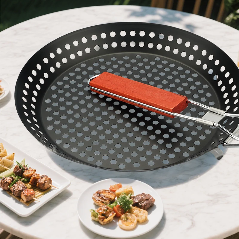 poele-a-griller-avec-poignee-pliable-panier-de-gril-antiadhesif-pour-pizza-barbecue-friture-legumes-fruits-de-mer-chapati