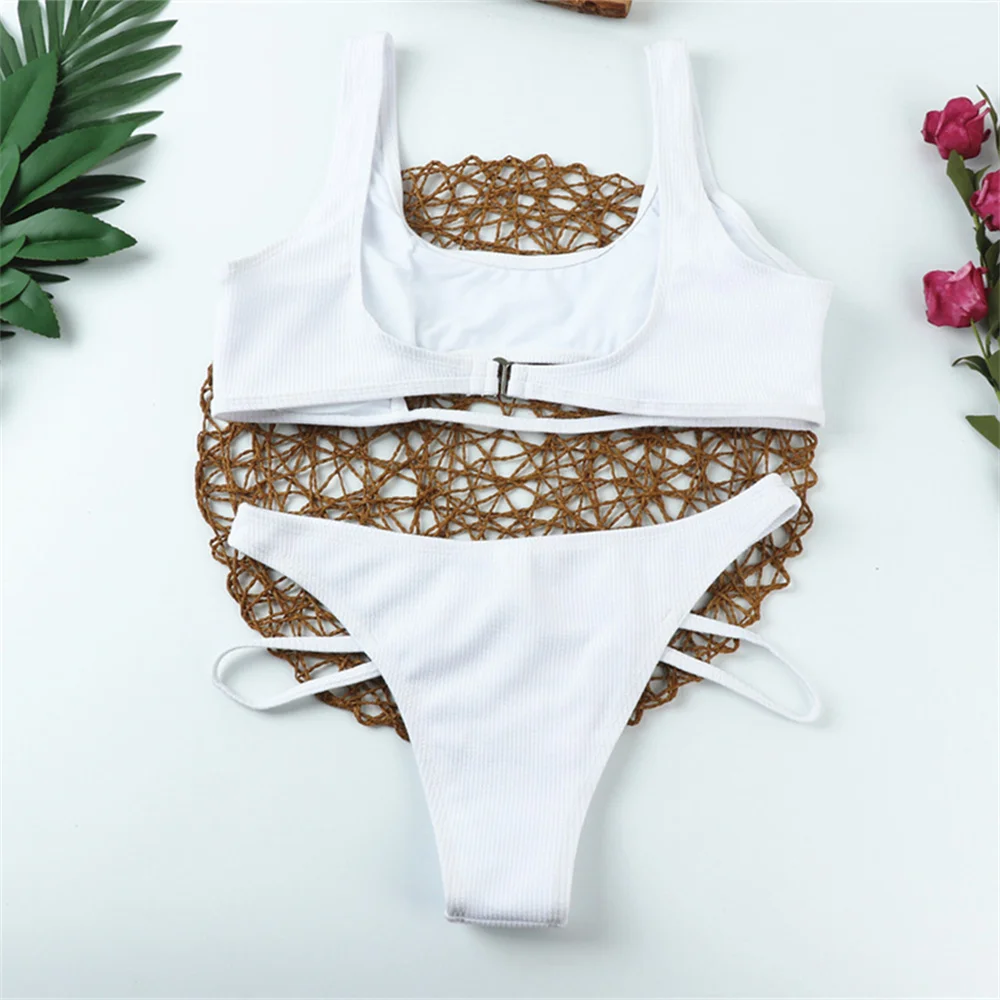 مثير سلسلة بيكيني الجوف خارج Tankini مايكرو ملابس السباحة عطلة ملابس الشاطئ المايوه التضليع طنجة المرأة 2 قطعة مجموعة الزي