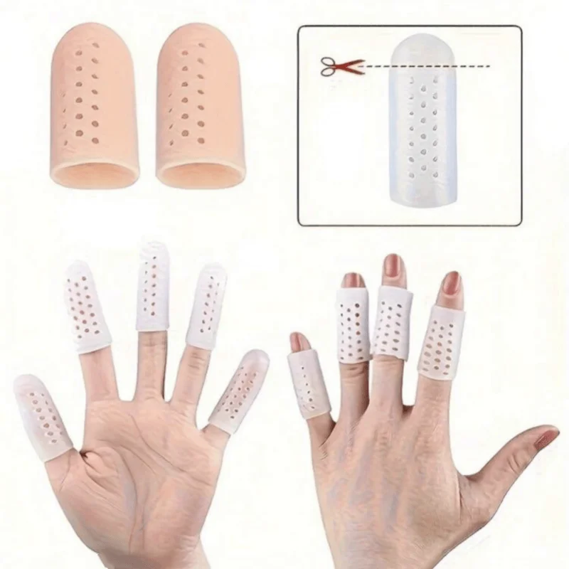 20 Buah Tabung Gel Pelindung Jari Silikon Lembut Pelindung Jari Kaki Kecil Penutup Lengan Pereda Nyeri Jagung Alat Perawatan Kaki Pemisah Jari Kaki