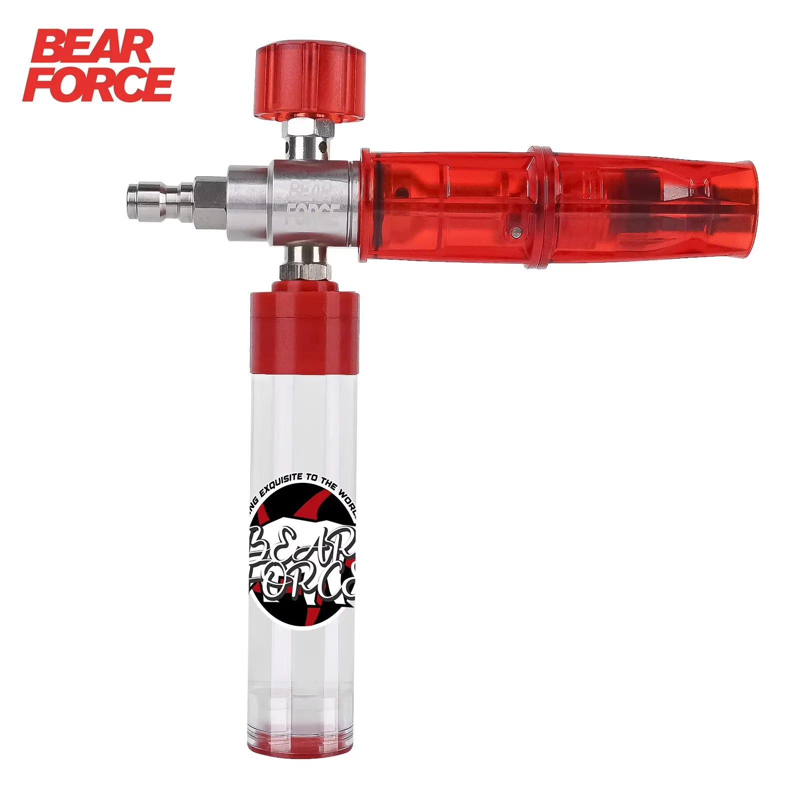 

BEAR FORCE Магнитная всасывающая пена с отрицательным давлением Pro, с быстроразъемным разъемом 1/4 дюйма, мыльная пушка с регулируемой насадкой