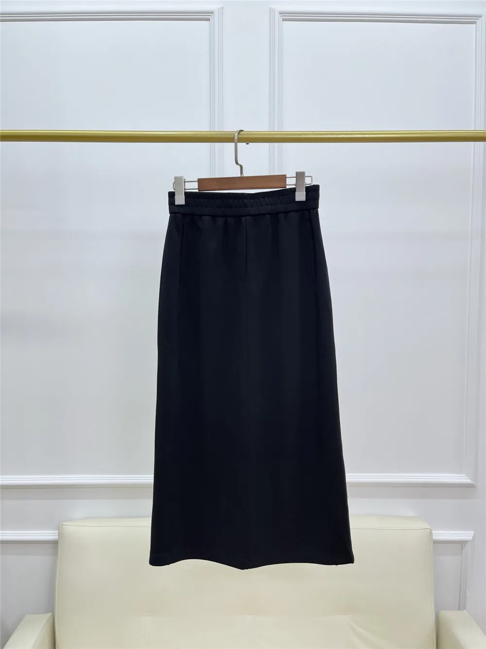 Autumn New Women's Elastic Waist Half Skirts Casual Straight Skirt