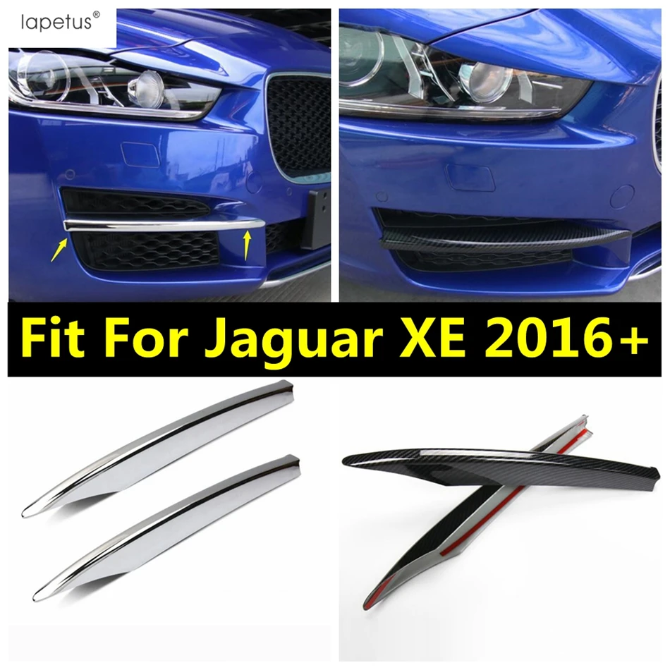 

Front Fog Lamps Lights Eyebrow Strip Bumper Air Vent Intake Splitter Decoration Cover Trim Accessories For Jaguar XE 2016 - 2019