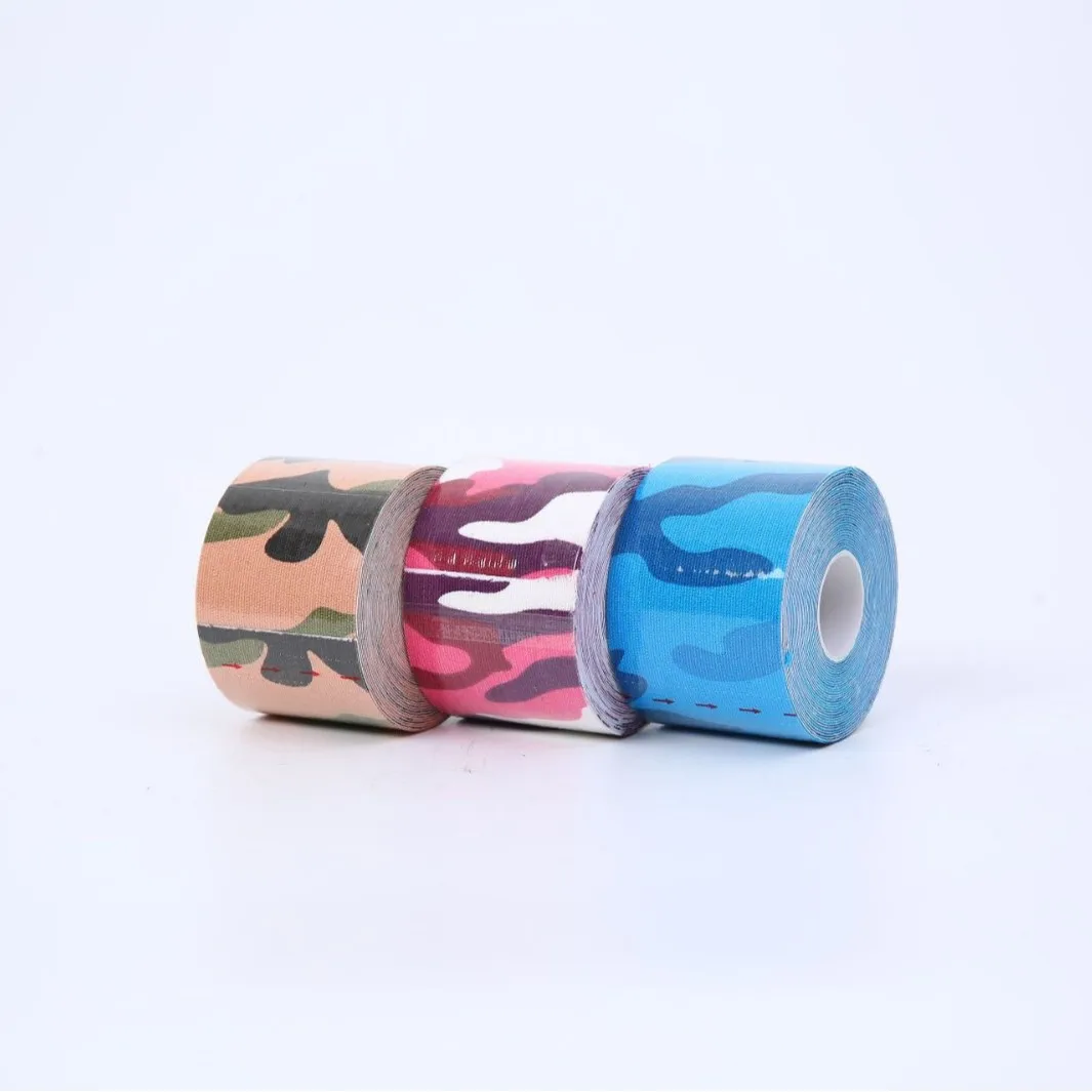 3-Color Camouflage Opp Bagged Elastic Sports Protective Tape Kinesiology Tape Muscle Tape Chest Tape Lifting Tape Bandage