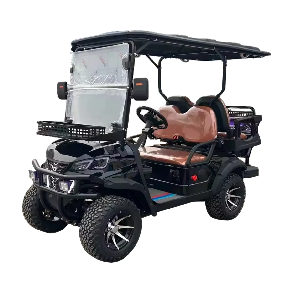 

72V Lithium Battery Steel Frame High Power ODM Customized Independent Suspension Disc Brake 2+2 Seater Electric Lifted Golf Cart