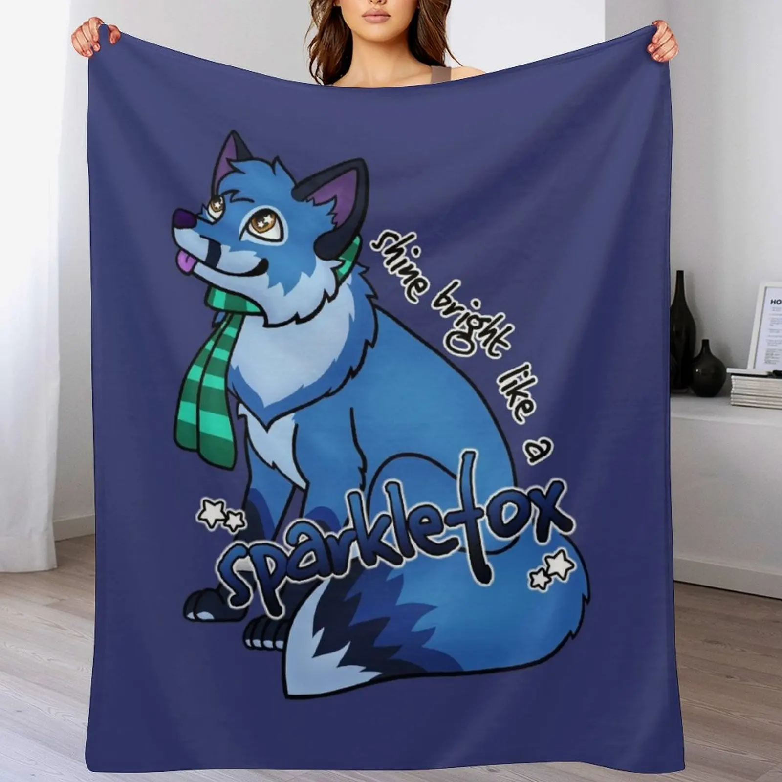 

Shine Bright Like a Sparklefox Throw Blanket Lightweight Warm Blanket for Indoor Outdoor Use