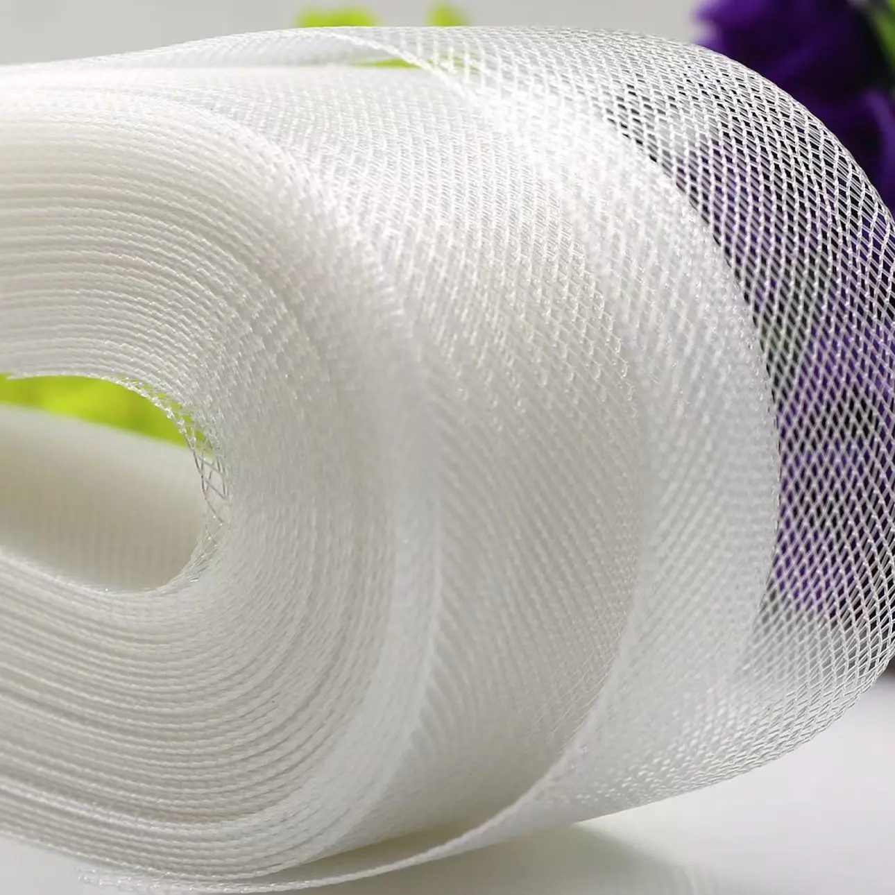 Weiche Polyester-Mesh-Band, glattes Crinolina-Flachband mit Crinolina-Stoff für Hüte/Bastelarbeiten/Kleidungszubehör – Detail 10