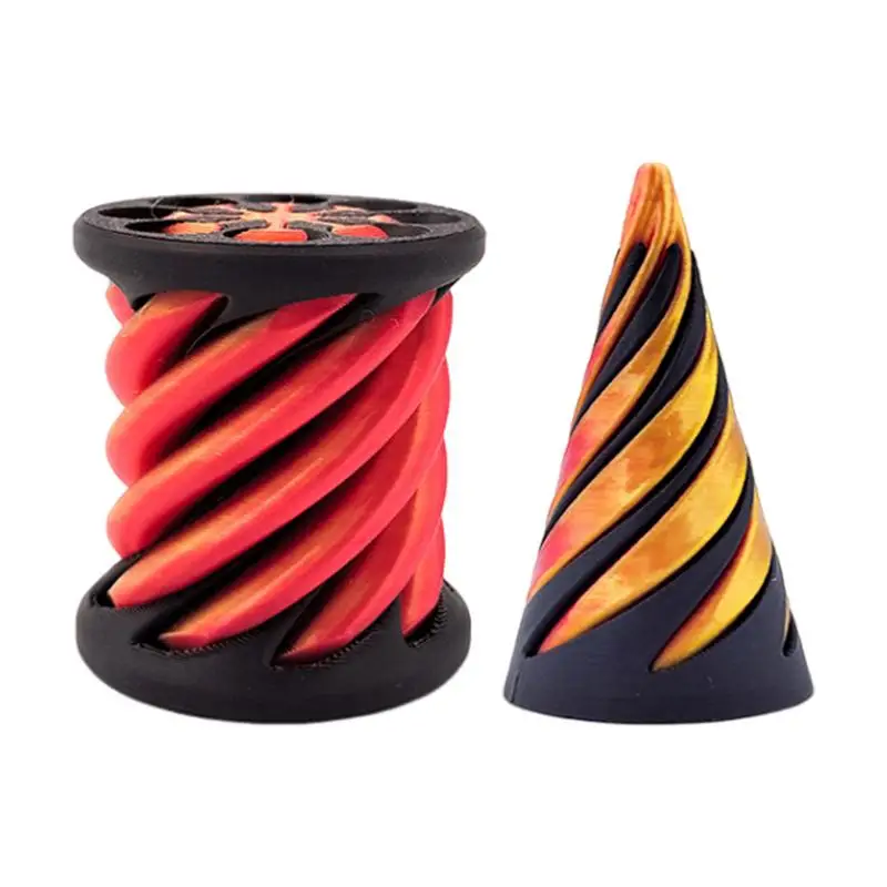 

Spiral Toy 3D Printed Cone Toys Portable Swirl Cylinder Toy Sensory Cone for Stress Relief Compact Swirl Toy for Teens Kids