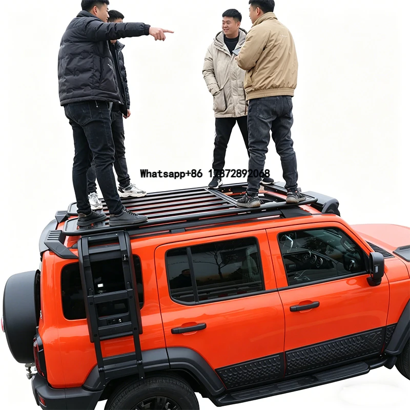 

Roof Rack With Side Ladder for Tank 300 4X4 Offroad Heavy Duty Aluminum Cargo Carrier Luggage Storage Roof Rail Accessories