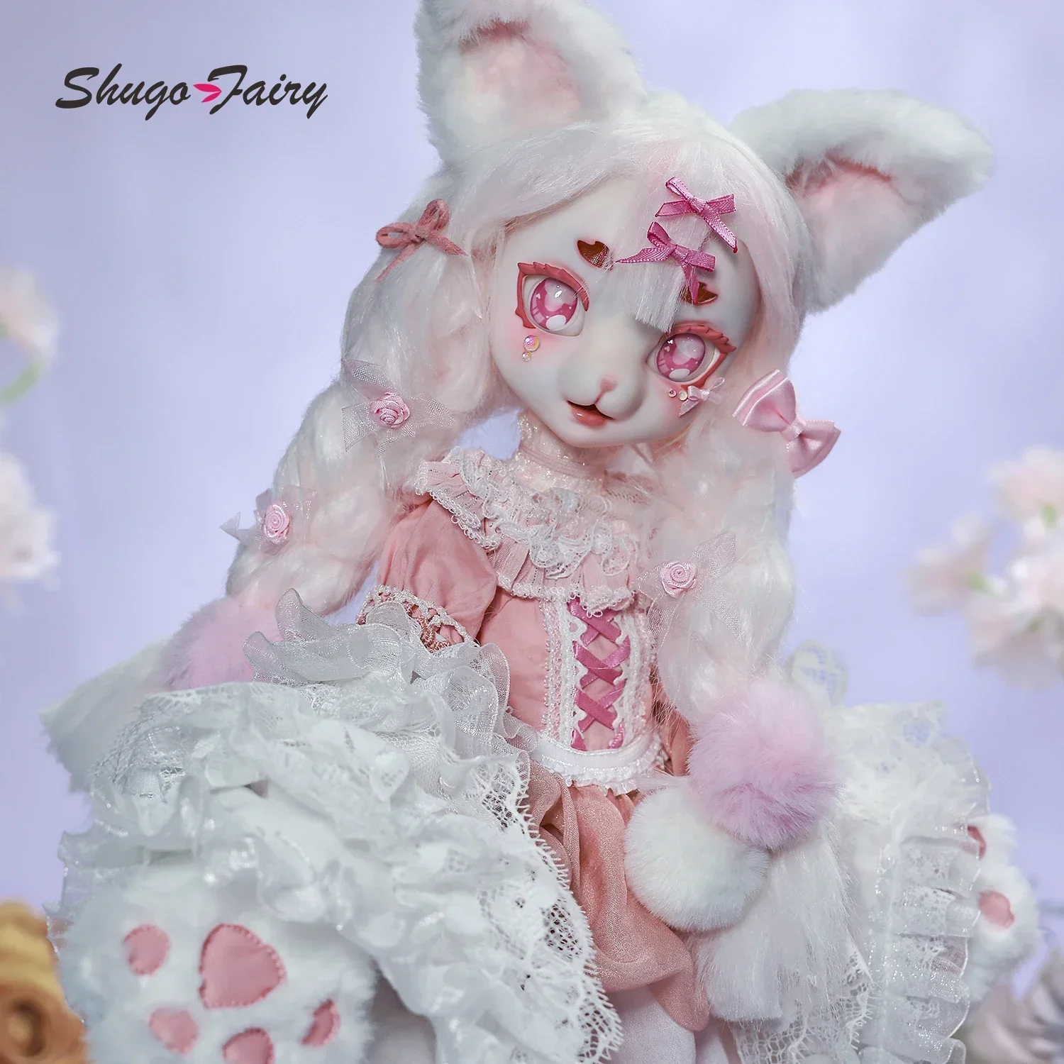 ShugaFairy Yukino Bjd Doll 1/4 Głowa bestii Anime Zabawka Joint Body DIY ACGN Girls Blythe Trójwymiarowe lalki BJD z rzęsami