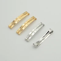 20 piezas plata 6cm 2,35 ""barras dobles planas pasadores de Metal para el cabello pinzas para el cabello para niños lazos para el cabello sin plomo sin níquel