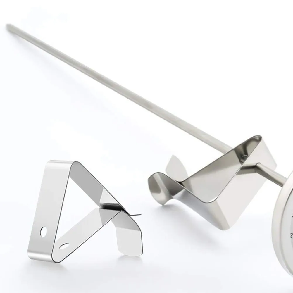 

Thermometer Coffee Cup Clip on Candy Thermometers for Cooking Silver Meat Temperature Probe Holder Grilling