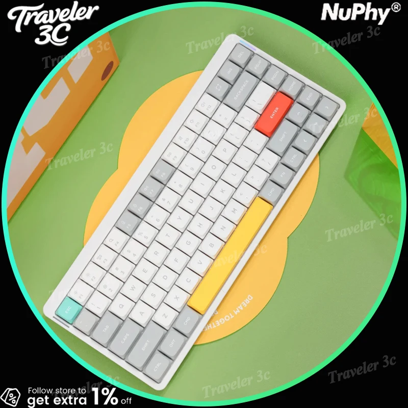 

Nuphy Air75 V2 Bluetooth 2.4g Wireless 75% Layout Mechanical Keyboard Low Gateron Switch Hot swap Nano Gaming Office Keyboard