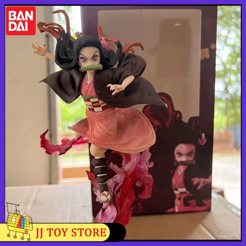 Demon Slayer Anime Action Figure, Kamado Nezuko, Boneca Personagem dos desenhos animados, Modelo PVC, Decoração Desktop, Brinquedos Estátua Colecionáveis, 23cm