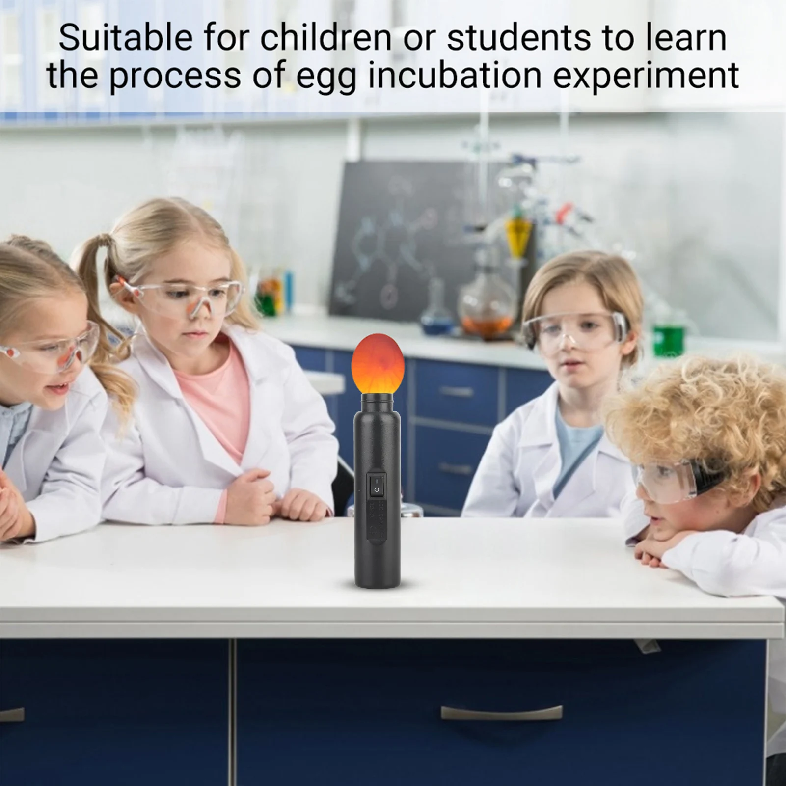 LED Light Egg Candler Tester Auto Mini Lighting Incubator For Experiment Exclusive LED Light Egg Tester Auto Light Egg Incubator