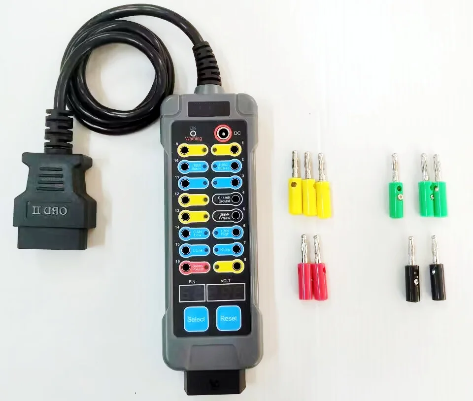KS70 obd-ii الحنفية صندوق تستر 12 فولت 24 فولت سيارة دراجة نارية شاحنة الدائرة إصلاح البلوز كشف دبوس إشارة الحالة