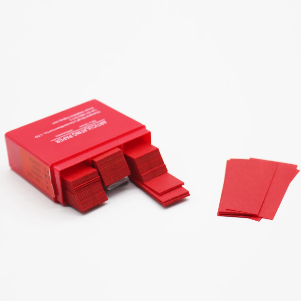 300 Sheets Dental Articulating Paper Dental Lab Products Teeth Care Blue/Red Strips