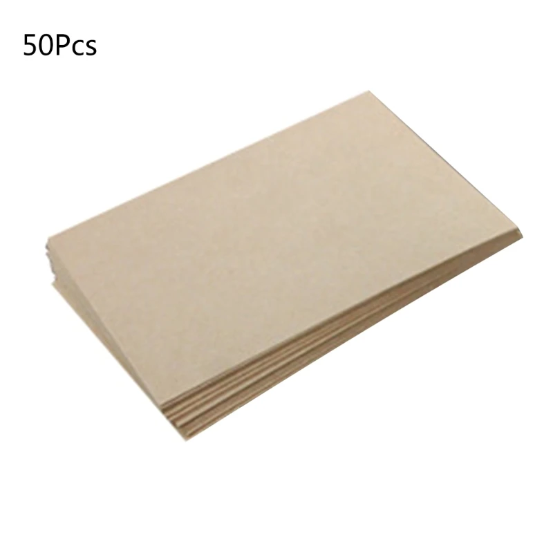 DXAB 50 Sheets Blank Paper Cards for Drawing Greeting Card/Invitation Making, Blank Kraft Paper Card Printable Postcard Paper