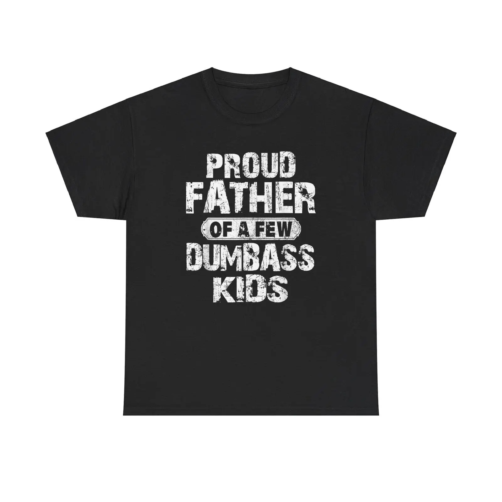 Proud Father Of A Few Dumbass Kids Funny Vintage Fathers Day T-Shirt