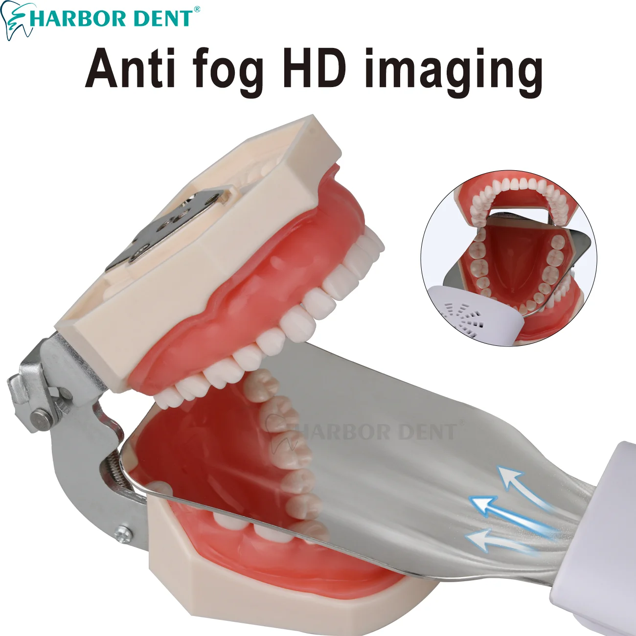 Dental LED Lights Automatic Defogging Mirror For Oral Photography Reflector Glass Defog Stainless Steel Dentistry Tool