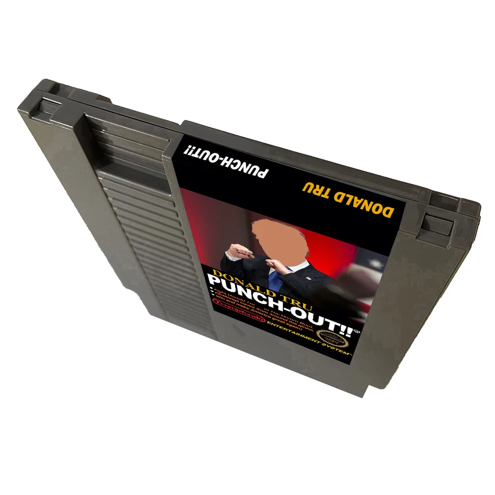 دونالد ترو لكمة التدريجي!! NES Rom Hack - 8 بت 72 دبابيس بطاقة الألعاب PAl/NTSC USA نسخة لعبة خرطوشة لوحدة التحكم NES الكلاسيكية